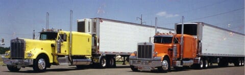 Long Hood Big Rig Trucks Yellow Kenworth Needlenose Orange 359 Peterbilt