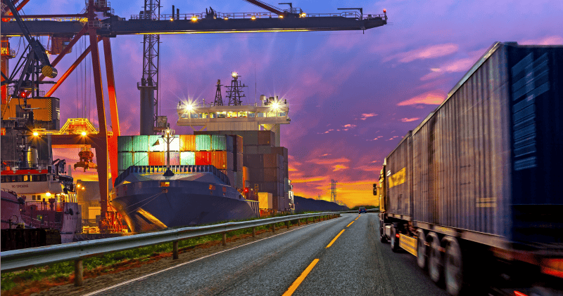 Big Rig at Port with Twic Card clearance