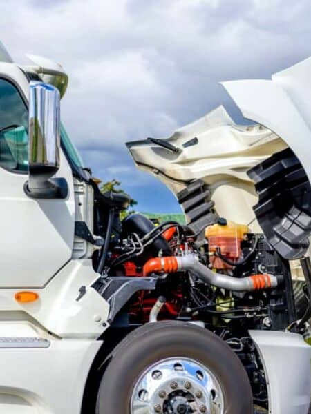 A Look at the heart of a truck, it's engine.