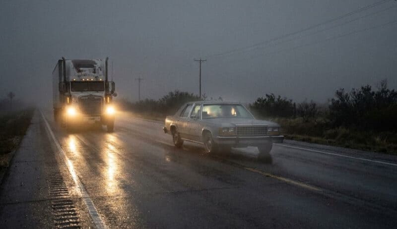 Abandoned car sighting by a trucker